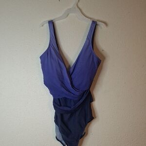 Lands' End Women's Purple Swimsuit size 16